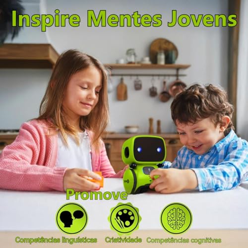 Robô De Controle De Voz Interativo Para Crianças Inteligente (Verde)
