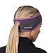 TrailHeads Women’s Ponytail Headband | Fleece Earband | Winter Running Headband - Charcoal/Purple