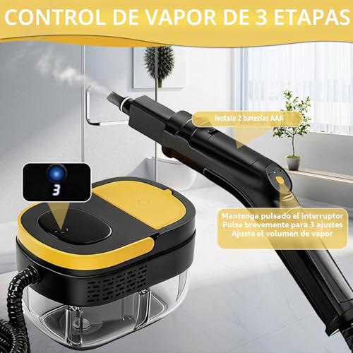 Portable Steam Cleaner, 2500W Powerful Steam Cleaner for Home, 3 Adjustable Speeds, 17 Accessories, 1600 ml Water Tank, 4 Bar Pressure, for Kitchen, Windows, Floors, Cars