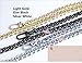 SAYHI 5 SIZE 3 COLOR PURSE SHOULDER CROSSBODY CHAIN STRAP DIY METAL REPLACEMENT HANDLE BAG HANDBAG STYLE 6 (140cm, silver)
