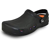 VANGELO Professional Slip Resistant Clog Waterproof Men Work Nurse Shoe Chef Shoe Ritz Black Lime White Multicolor