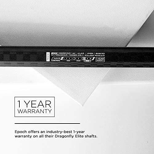 Epoch Dragonfly Elite Defense/LSM Lacrosse Shaft Mid-Flex iQ8 Concave Carbon Black