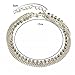 Hemlock Foot Chain, Womens Multilayer Silver Crystal Anklet Chain Ankle Foot Bracelet Jewelry (Silver)