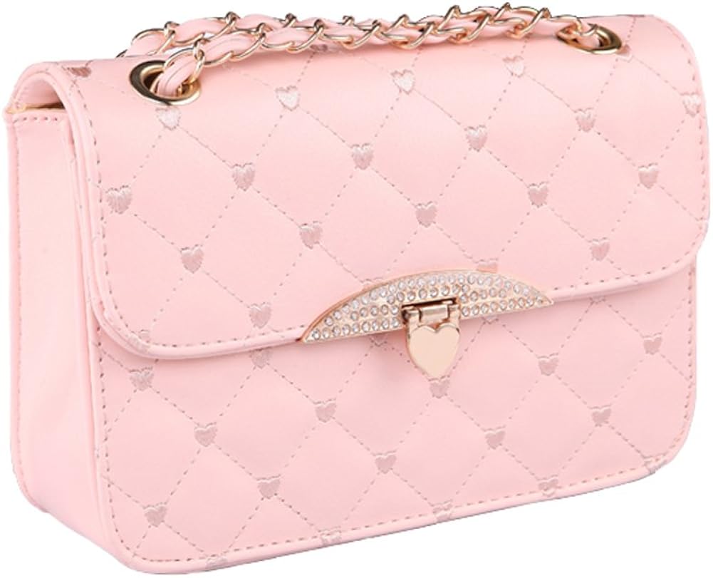 pink quilted purse