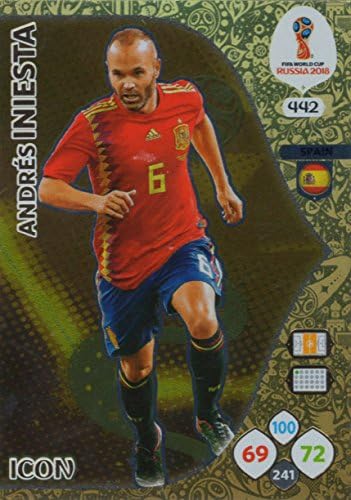 FIFA WORLD CUP 2018 ADRENALYN XL Russia - Andres Iniesta ICON Trading Card - Spain #442
