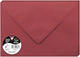 Clairefontaine 5882C Pack of 20 Gummed Envelopes C5 Burgundy 120gsm
