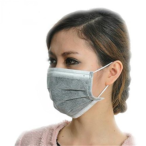 ZWZCYZ 50 Pcs Disposable Earloop Medical Face Masks Filter Mask Germ Dust Protection Four Layer Non-woven Fabric Disposable Surgical Face Masks/Surgical Masks (Grey) (50 Masks ( 4Ply ))