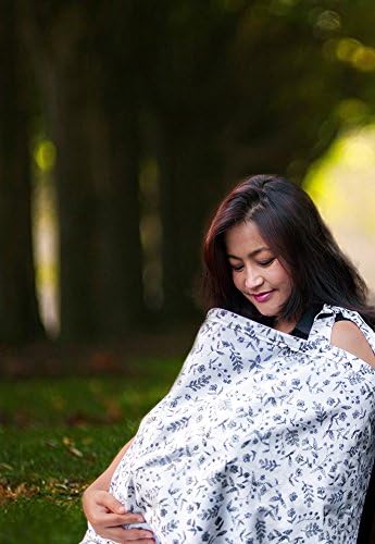 Baby Nursing Cover for Breastfeeding Babies with Privacy Neckline. 100% Breathable Breastfeeding Cover Cotton.. (Jordan)