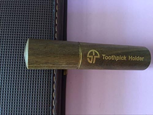 Mini Toothpick box/ Pocket Toothpick Holder/Portable Toothpick Holder Redwood Gold Nan2