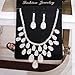 Joylive Rhinestone Crystal Necklaces+earring Bride Jewelry Sets for Bridal Wedding