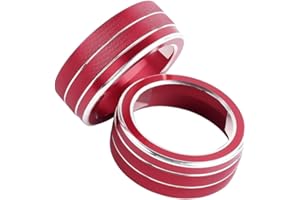 Riloer AC Climate Control Knob Ring Cover Decoration, Compatible with Toyota RAV4 2019–2025, Compatible with Toyota RAV4 Hybr