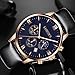KASHIDUN Men's Watches Luxury Sports Casual Quartz Wristwatches Waterproof Chronograph Calendar Date Stainless Steel Band Black Color