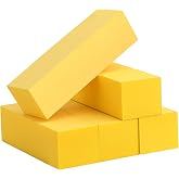 Maryton Nail Buffer Fine Grit Finishing Block for Natural Nails, 5 PCS | 240 Grit, Yellow, Professional Buffing Blocks, Buff Before Acrylic Gel Polish Applications