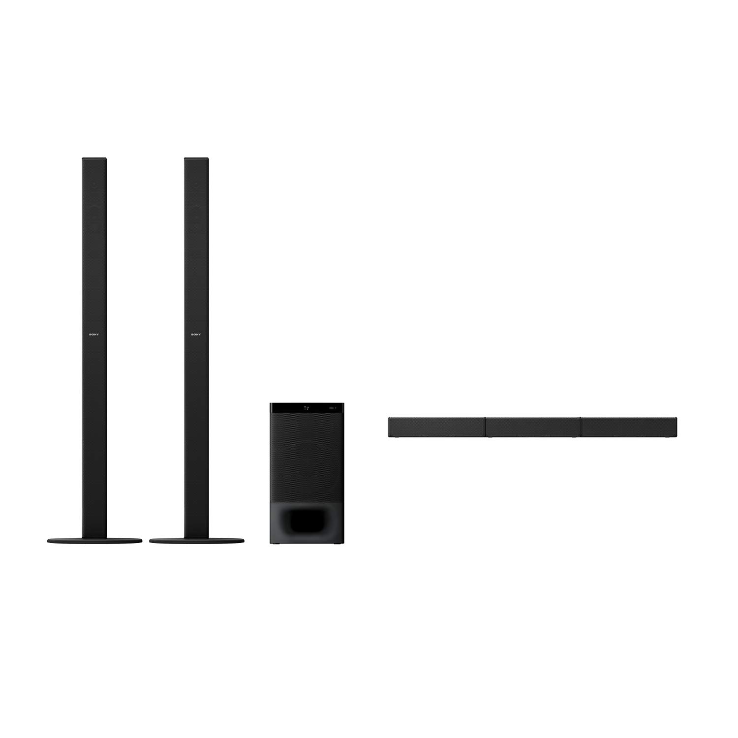 sony 5.1 ch soundbar with tall boy speakers