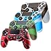 PlayStation-4-Controller-Case SlickBlue Camo Series -4 Pack Silicone Protection Case Skin for Sony PS4 Controllers -4 Color (White/Blue/Green/Red )