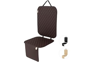 ML MOMNLITTLE MomnLittle Car Seat Cover Waterproof Non-Slip Car Seat Protector Mat for Child Safety Car Seat (Brown)