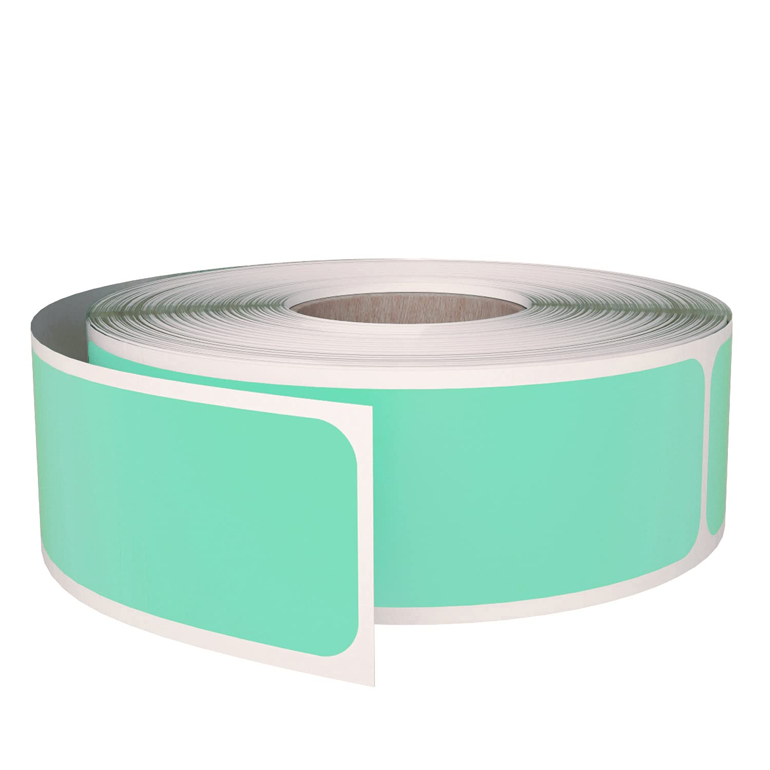 Royal Green Writable Sticker Labels 3X1 inch (75mm x 25mm) Pastel Green Sticker Roll - 250 Pack