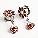 KUBOOZ Fashion Red wine Garnet Elegant Ear Plugs Tunnels Gauges Stretcher Piercings Jewelry