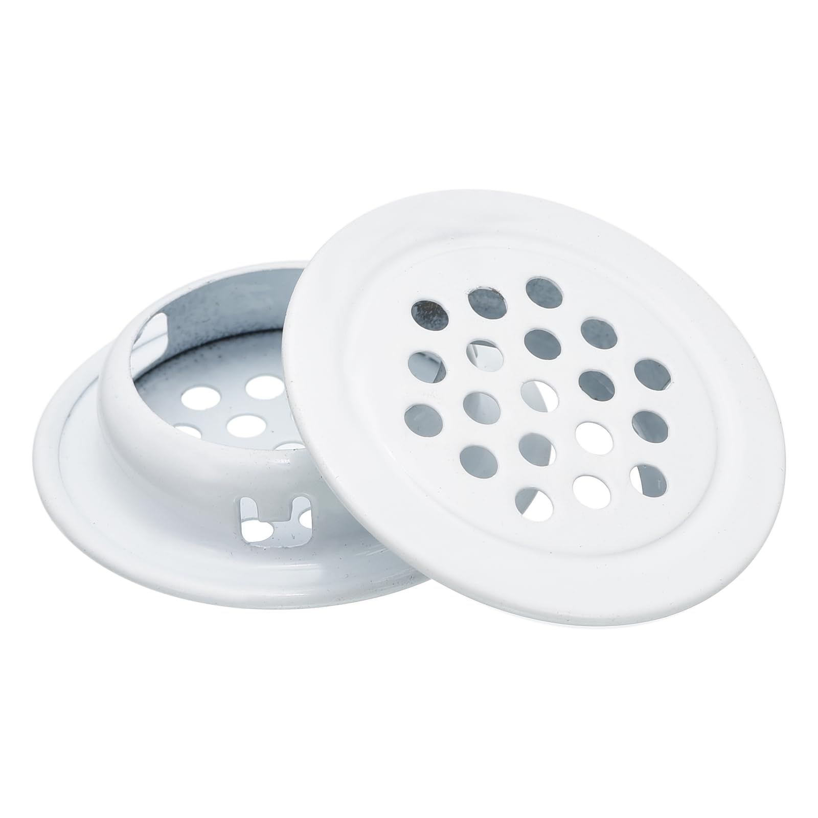 uxcell 29mm(1-1/8") Circular Soffit Vent, 30pcs Stainless Steel Circular Air Vents Round Mesh Hole Louver for Kitchen Bathroom Cabinet, White