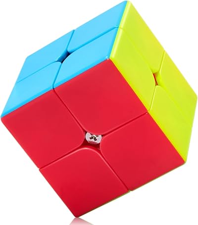 ROXENDA 2x2 Speed Cube Stickerless Frosted Fast Turning Puzzle Toy