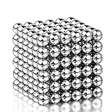 MagneBalls 5mm Magnetic Ball Sculpture Toy- Perfect for Crafts, Jewelry, Education and Intelligence Development. Fidget Cube Provides Relief for Office Stress, ADHD, Autism, and Anxiety (Chrome)