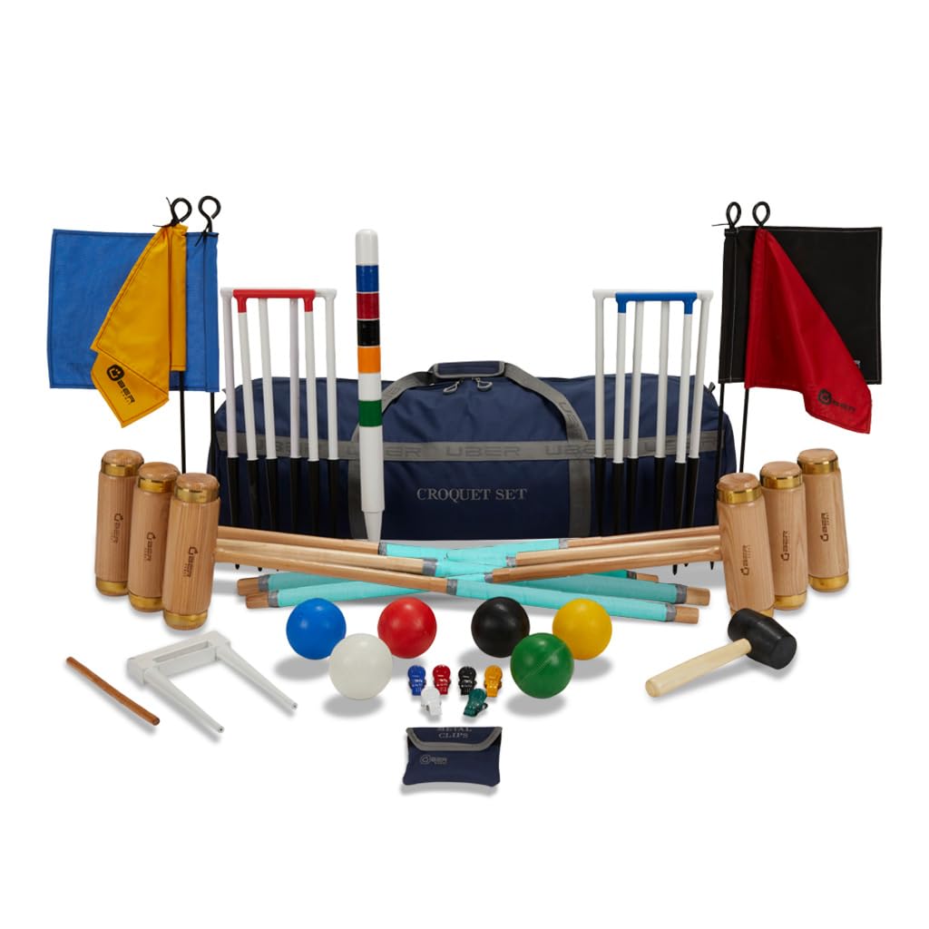 Uber Games 6 player Executive Croquet Set with Nylon Bag