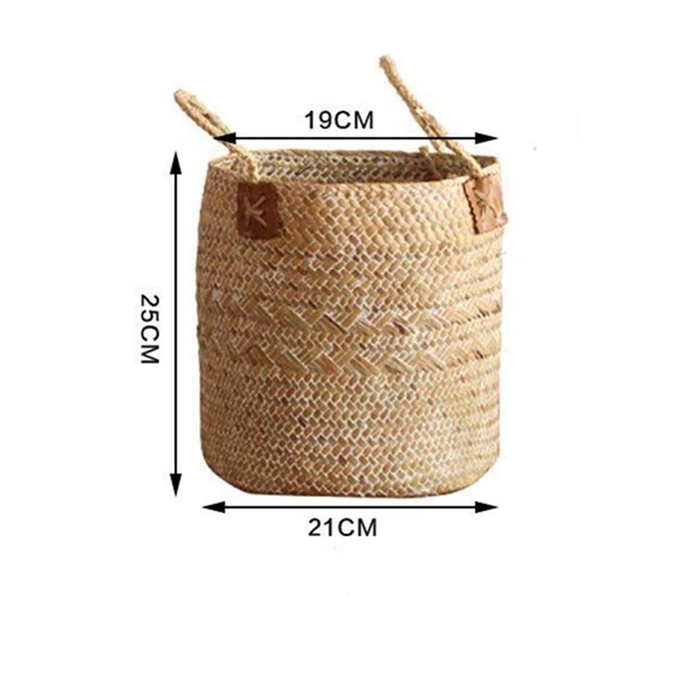 Cestos de almacenaje Cesta de Almacenamiento Organizador Tejida a Mano
