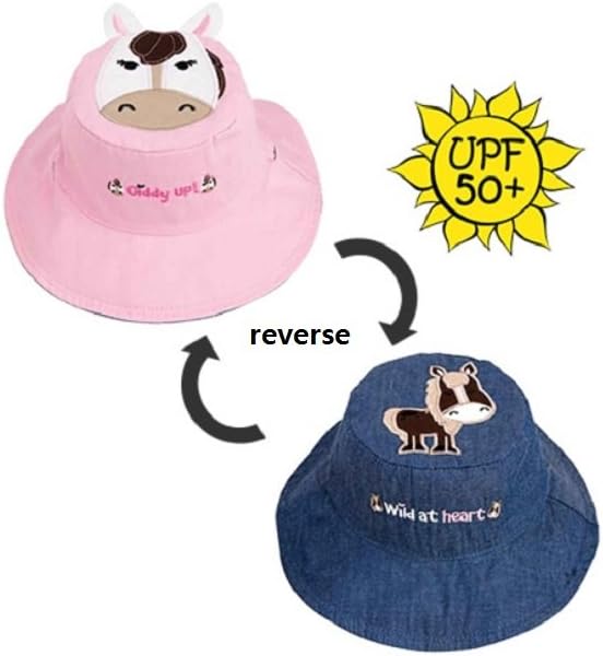 Flapjacks UPF50+ 2IN1 Reverse Baby Kid Toddler Boy Girl Infant Sun Protection Busket Cap Hat