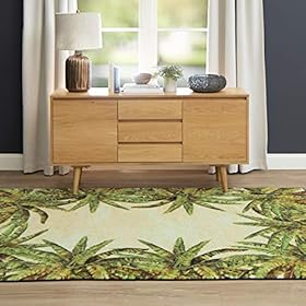 Mohawk Home Verde Palm Area Rug, 5 ft x 8 ft, Green 51kK11gDFPL. SS280
