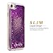 iPhone 7 Case, ESEEKGO Floating Liquid Case for iphone 7 Soft Cover TPU Bumper Bling Bling Case (Purple)