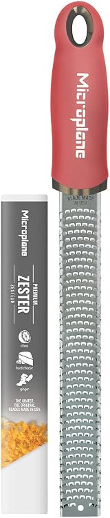 Microplane Zester Grater Lipstick Pink, Fine Stainless Blade, Made in USA