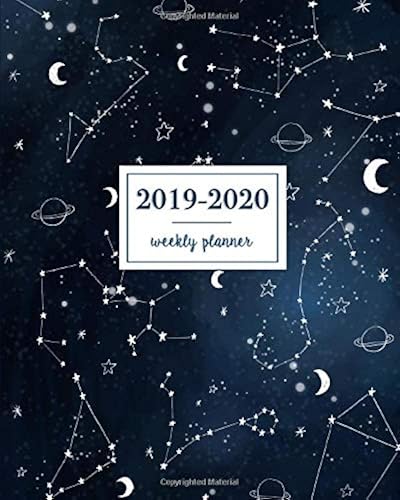 Download 2019-2020 Weekly Planner: Galaxy Constellations Blue Sky, Weekly and Monthly Standard Professional Calendar | 1 July 2019 - 31 December 2020 PDF