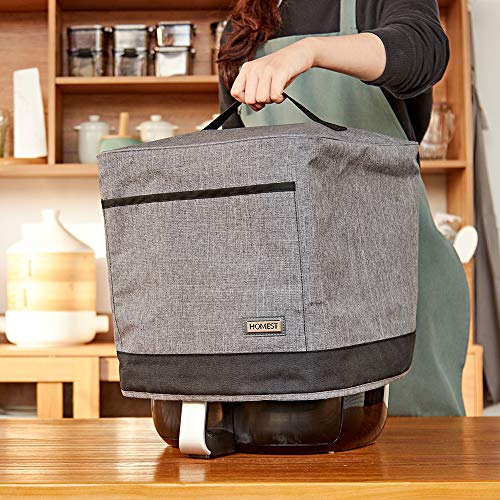 HOMEST Air Fryer Dust Cover with Accessory Pocket Compatible with