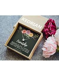 KEDRIAN Friendship Necklace, 925 Sterling Silver, Best Friend Necklaces, Friendship Gifts for Women, Bestfriend Birthday Gift, Friend Gifts, Gifts for Friends, Friend Gifts for Women