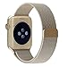 Smart Watch Band, Fully Magnetic Closure Clasp Mesh Loop Stainless Steel iWatch Band Replacement Bracelet Strap for Watch Sport&Edition 42MM-Gold