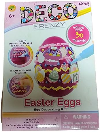 Deco Frenzy Easter Egg Decorating Kit Easter Eggs with 30 Trinkets