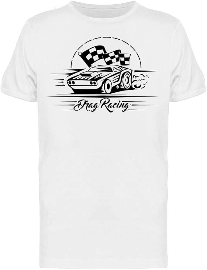 Drag Racing Design Tee Men's Clothing