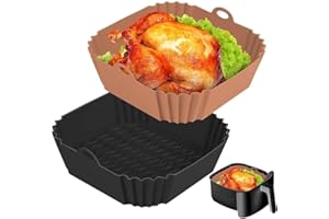 1pc Reusable Air Fryer Liner, 8in/21 cm Square for 4-7 Qt Air Fryers, Safe - Easy Cleaning and Non-Stick