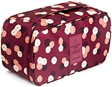 Multifunctional Travel Bras Underwear Storage Bag Packing Organizer Panties Socks Cosmetic Storage Bag (Wine Red)