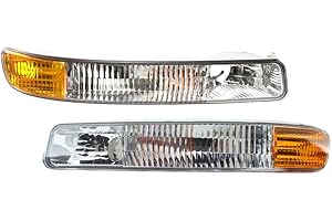 CARLIGHTS360 For 1999-2006 GMC Sierra 1500 Pair Driver and Passenger Side Parking Light CAPA Certified Lens and Housing Only GM2520174 GM2521174 | 15199560 15199561 or C3