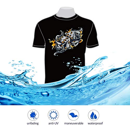 21 Sheets Iron-On Dark T Shirt Transfer Paper 8.5x11 inch Compatible with All Inkjet Printer