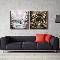 Framed Canvas Wall Art Dreamscape Canvas Prints Home Artwork Decoration for Living Room,Bedroom - 16