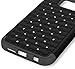 Galaxy S7 Case, Bastex Heavy Duty Slim Fit Hybrid Rubber Silicone Cover with Bling Rhinestone Premium Dual Shock Phone Case for Samsung Galaxy S7 (Black)
