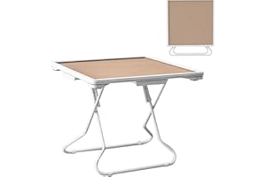 GregYoung Foldable Mahjong Table,35" Portable Square Folding Game Table with 4 Drawers and 4 Cup Holders,Suitable for Poker Cards, Mahjong, Board Games etc.