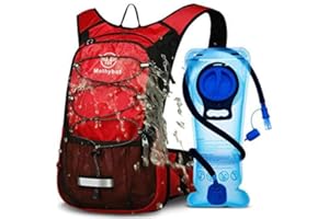 Mothybot Hydration Pack, Insulated Hydration Backpack with 2L BPA Free Water Bladder and Storage, Hiking Backpack for Men, Women, Kids for Running, Cycling, Camping - Keep Liquid Cool up to 5 Hours