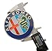Alfa Romeo Large Thin Embossed Aluminum Emblem Logo Badge Crest Shield for Hood Trunk Fender New Rare