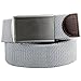 Samtree Web Belts for Men, Solid Color Military Style Press Buckle Canvas Belt (02-Gray)