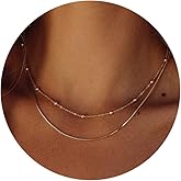 Freekiss Women's Layered Necklace Set - 3 Piece Dainty Gold Jewelry for Everyday Stacking | 14K Gold Plated Snake Chain, Rope Chain, Cuban Chain | Adjustable Length 14-18.5 Inch | Gift Ready