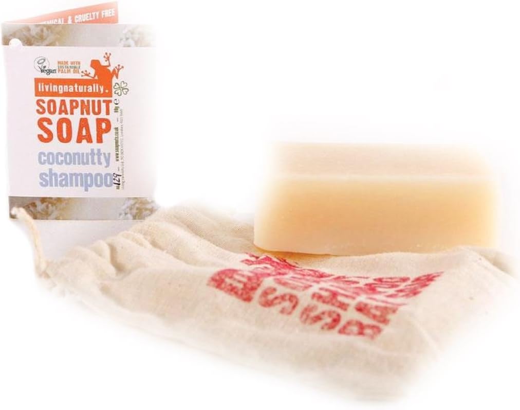 Living Naturally Soapnut Coconutty Shampoo Bar 90g