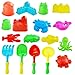 Kare and Kind 17pcs kid's Summer Beach Toys set/sand play set with Models and molds (Castle+ Animal + Tool, Colorful)
